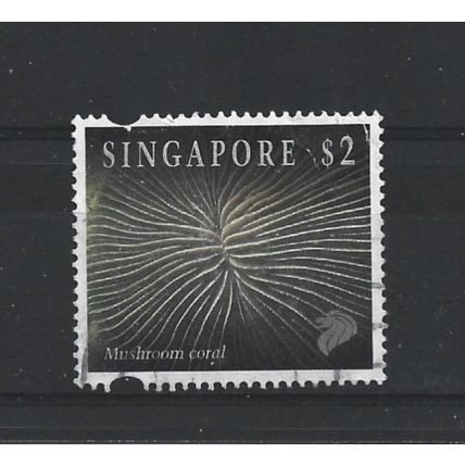 Singapore.SG751 $2 Mushroom coral.Fine Used.Jul25a