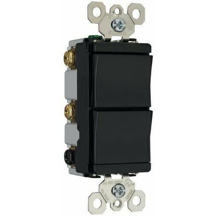 Legrand - Pass & Seymour TM811BKCC6 Decorator Combination Single Pole and Single
