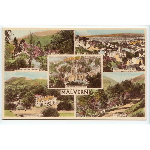 Malvern Multiview Worcestershire Postcard MN5