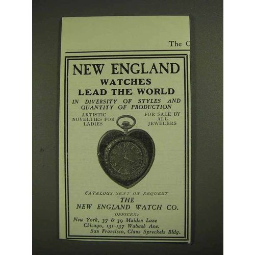 1903 The New England Watch Co. Ad - Watches Lead the World
