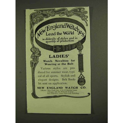 1903 The New England Watch Co. Ad - Diversity of Styles