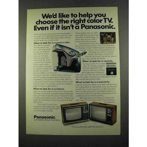 1975 Panasonic CT-934 and CT-924 Televisions Ad