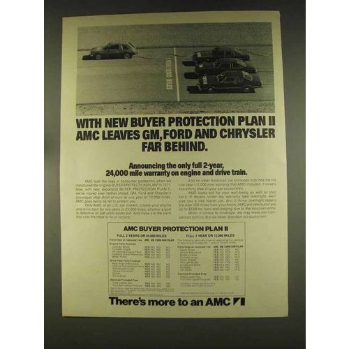 1976 AMC Cars Ad - Buyer Protection Plan II