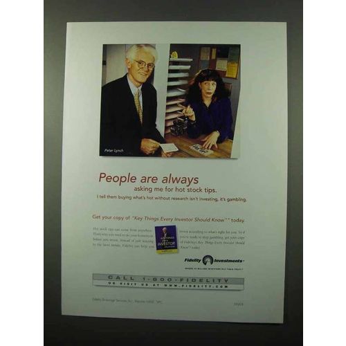 1998 Fidelity Investments Ad - Asking Hot Stock Tips
