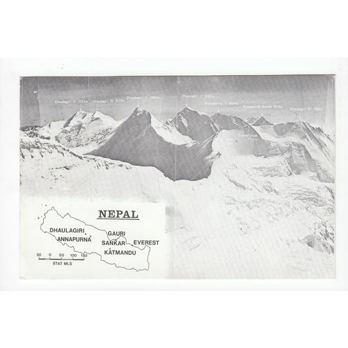 The Royal Air Force Himalayan Expedition Dhaulagiri IV 1974 on Postcard Nepal