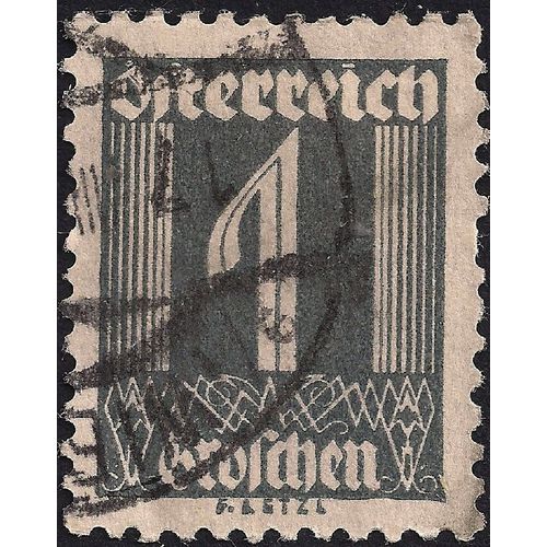 AUSTRIA, Plain Figures, grey 1925, 1 groschen