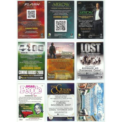 Lot of 9x Promo Trading Cards: Arrow Flash Lost Jericho 4400