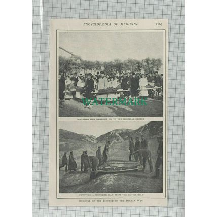 C1942) Balkan War Removal of the Wounded - c.1915 Clip