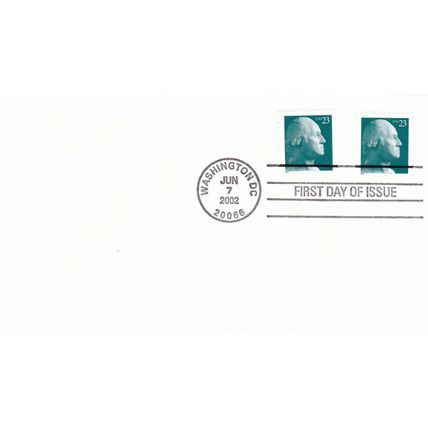 United States 2002 George Washington FDC Washington DC cancel Unaddressed VGC