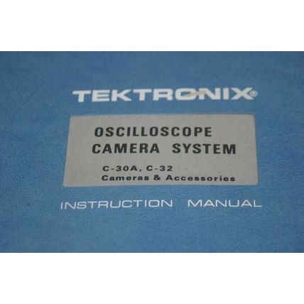 TEK Tektronix C-30A/32 Osc. Camera Instruction users Manual C30A/C32