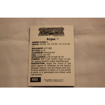 Argos 1992 TSR 2nd Edition Dungeons & Dragons NO.493