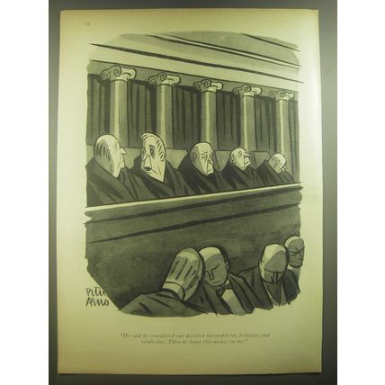 1946 Cartoon by Peter Arno - He said he considered our decision incompetent