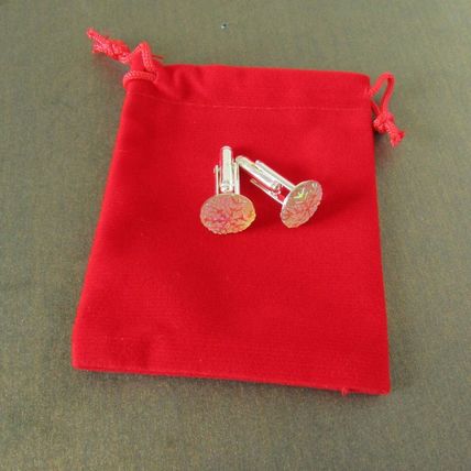 Silver Snowflake Hand Made Cuff Links Bright Silver Plated Back Mount 12mm J8
