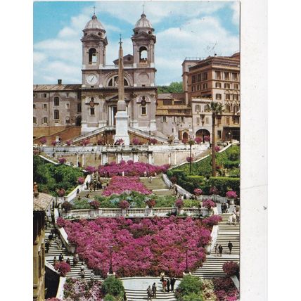 Roma Trinita del Monti Italy Postcard posted 1980 VGC