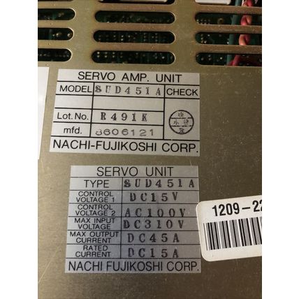 NACHI SUD451A,SUD-451-A ,NACHI FUJIKOSHI SUD-451A,8604 SERVO AMP UNIT,BE