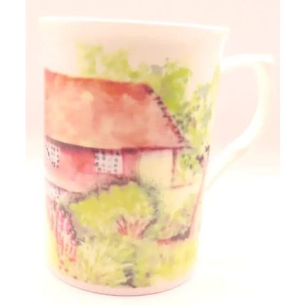 Country Cottage Mug Fine Bone China Ceramic 10 CM Gift Beverage Ceramic