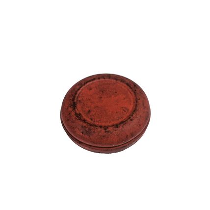 VTG. Small Portable Pocket METAL Ashtray with Cigarette Rest, Red. Free shipping