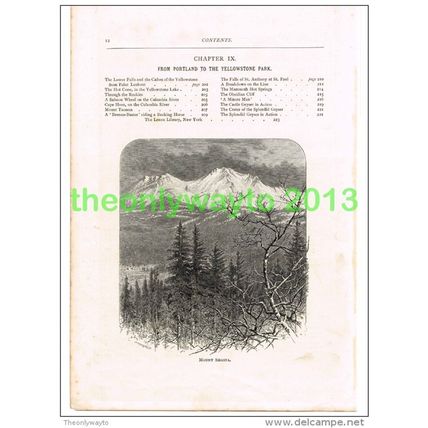 MOUNT SHASTA, CALIFORNIA, USA, BOOK ILLUSTRATION (PRINT) 1891