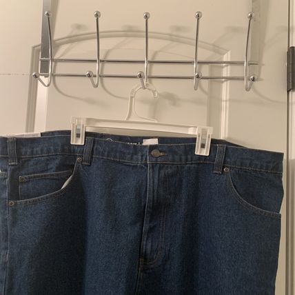 Harbor Bay Men's Big & Tall Blue Jeans Pockets Rugged Loose Fit Size 48x34
