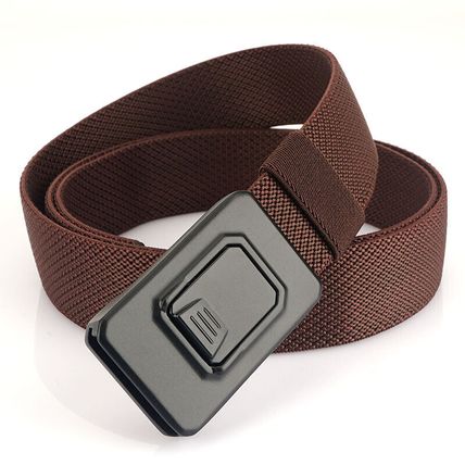 Alloy Casual Outdoor Buckle Men's Woven Elastic Fashion Belt
