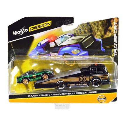 Ramp Truck #80 Dark Gray Metallic with Gold Metallic Stripes "JDM Garage" and...