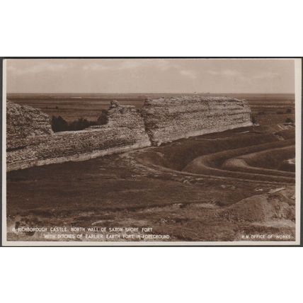 Saxon Shore Fort, Richborough Castle, Kent, c.1930 - HMOW RP Postcard
