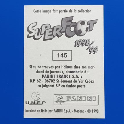 98/99 Panini Superfoot 1998 1999 Thierry Henry Sticker #145