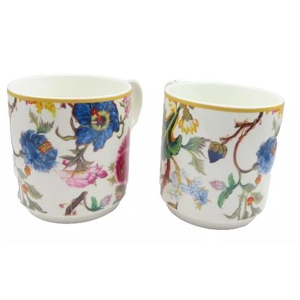 Anthina Mugs Fine China Set of Two Ceramic 9 CM Microwave & Dishwasher Safe