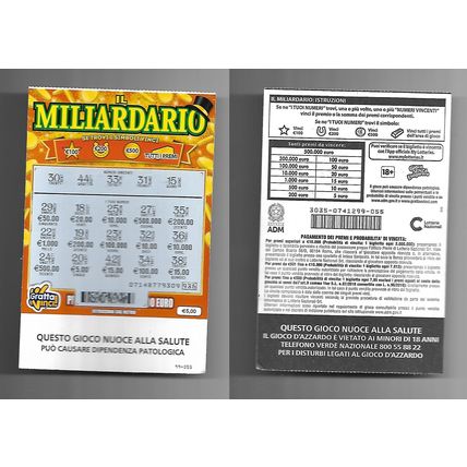 Gratta e Vinci - il Miliardario - Lotto 3035 - II