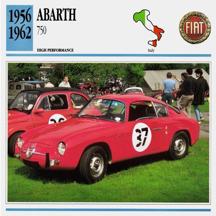 Collectors Club card. Classic Cars. Abarth 750