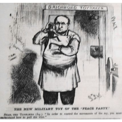 The new military toy of the "peace party" .. Harper's Weekly October 14, 1865