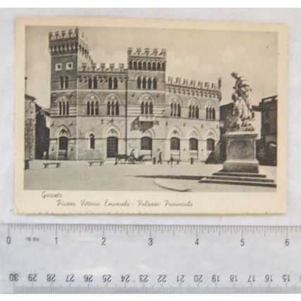 vintage postcard Grosseto, Italy Piazza Vittoria Emanuele, Palazzo Provinciale