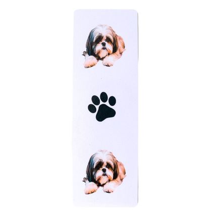 Shih Tzu Bookmark - Fully Laminated 300gsm Bookmark - Bookish Gift