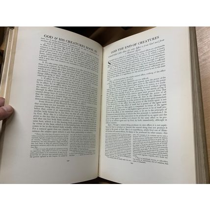1905 "OF GOD AND HIS CREATURES" ST THOMAS AQUINOS 2.5kg HEAVY ANTIQUE BOOK (P12)