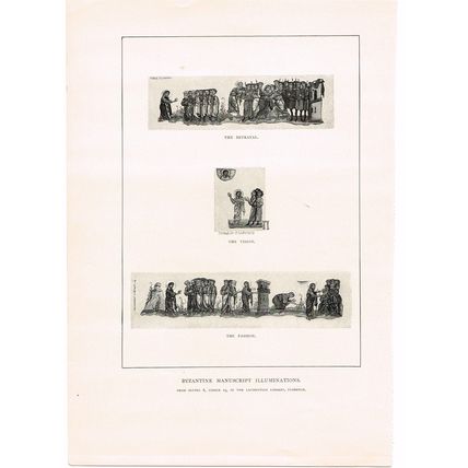 BYZANTINE MANUSCRIPT ILLUSTRATIONS, A TIMOTHY COLE BOOK ILLUSTRATION (PRINT)