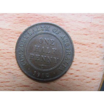 Australia 1912h (Heaton) 1/2d HalfPenny Coin