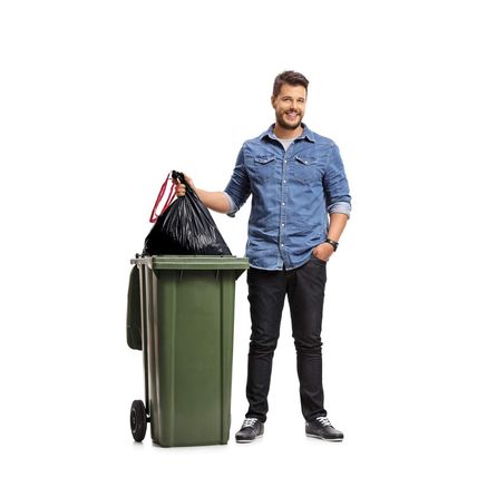 Reli. 30 Gallon Trash Bags Drawstring | 250 Count Bulk | Black | 30 Gallon Garba