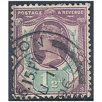 1887 SG198 1 1/2d Dull.Purple & Green Fine Used