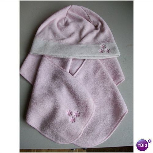 Matalan PINK FLEECE BEANIE & SCARF 11-13Yrs **GC**