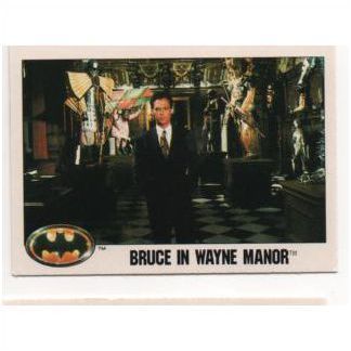 1989 Topps Batman the Movie trading card # 23 Bruce in Wayne Manor