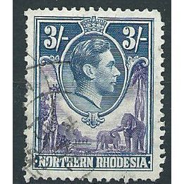 Northern Rhodesia 1938 SG42 3/- Violet & Blue Fine Used .. ..