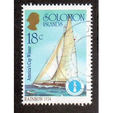SOL 1987 18c 'AMERICA'S CUP - RAINBOW 1934 FINE USED(EBID 51-606)