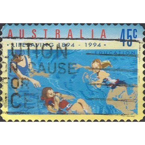 AUSTRALIA, Life Saving, Education, yellow 1994, 45c, #2