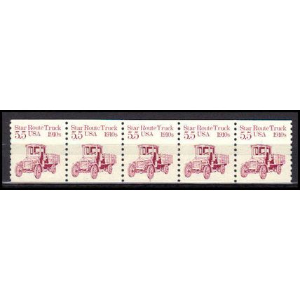 2125 5.5c Star Route Truck Very Fine MNH Dry Gum PNC 1/5 X0419