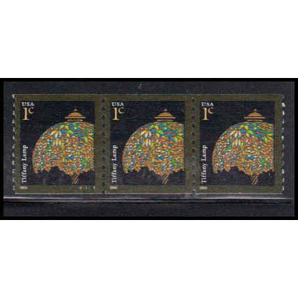Used 3758 1c Tiffany Lamp Very Fine CNP+1 Left S11111 PA2168