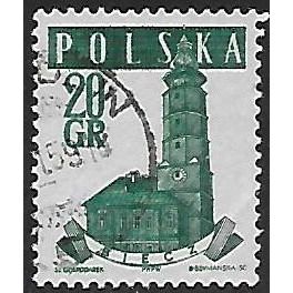 Mi 1046 C II: 20 gr. deep blue green Defin.: Town Halls, type II, perf. 11¾:11½