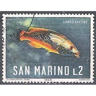 San Marino 1966 Michel 870 O Cote (2006) 0.10 Euro Poisson La Vieille coquette