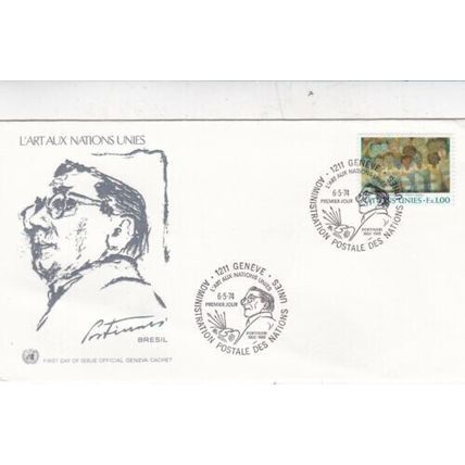United Nations 1974 Art FDC Geneve Special Cancel unaddressed VGC