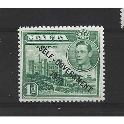 Malta.SG236 1d Verdala Palace (Green).Mounted Mint.Apr25e