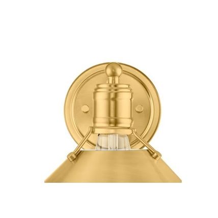 H D Feldner One Light Wired Sconce Aged Brass Finish